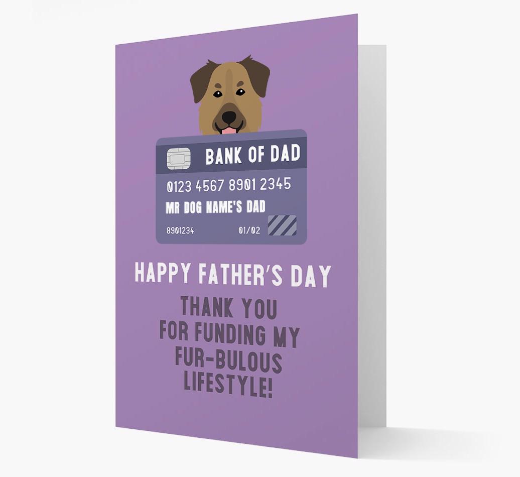 Personalised 'Bank of Dad' Card with {breedFullName} Icon