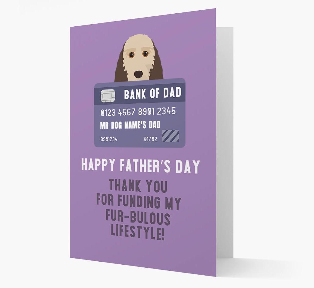 Personalised 'Bank of Dad' Card with {breedFullName} Icon