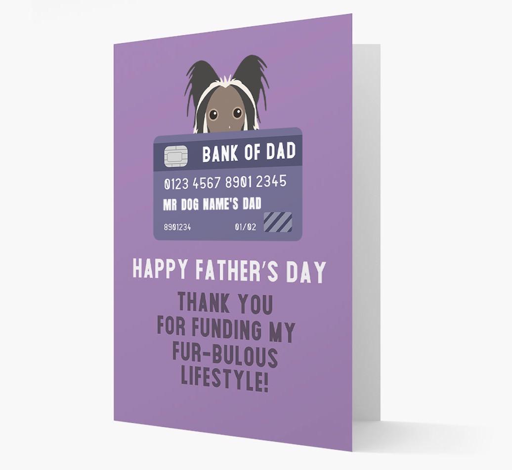 Personalised 'Bank of Dad' Card with {breedFullName} Icon