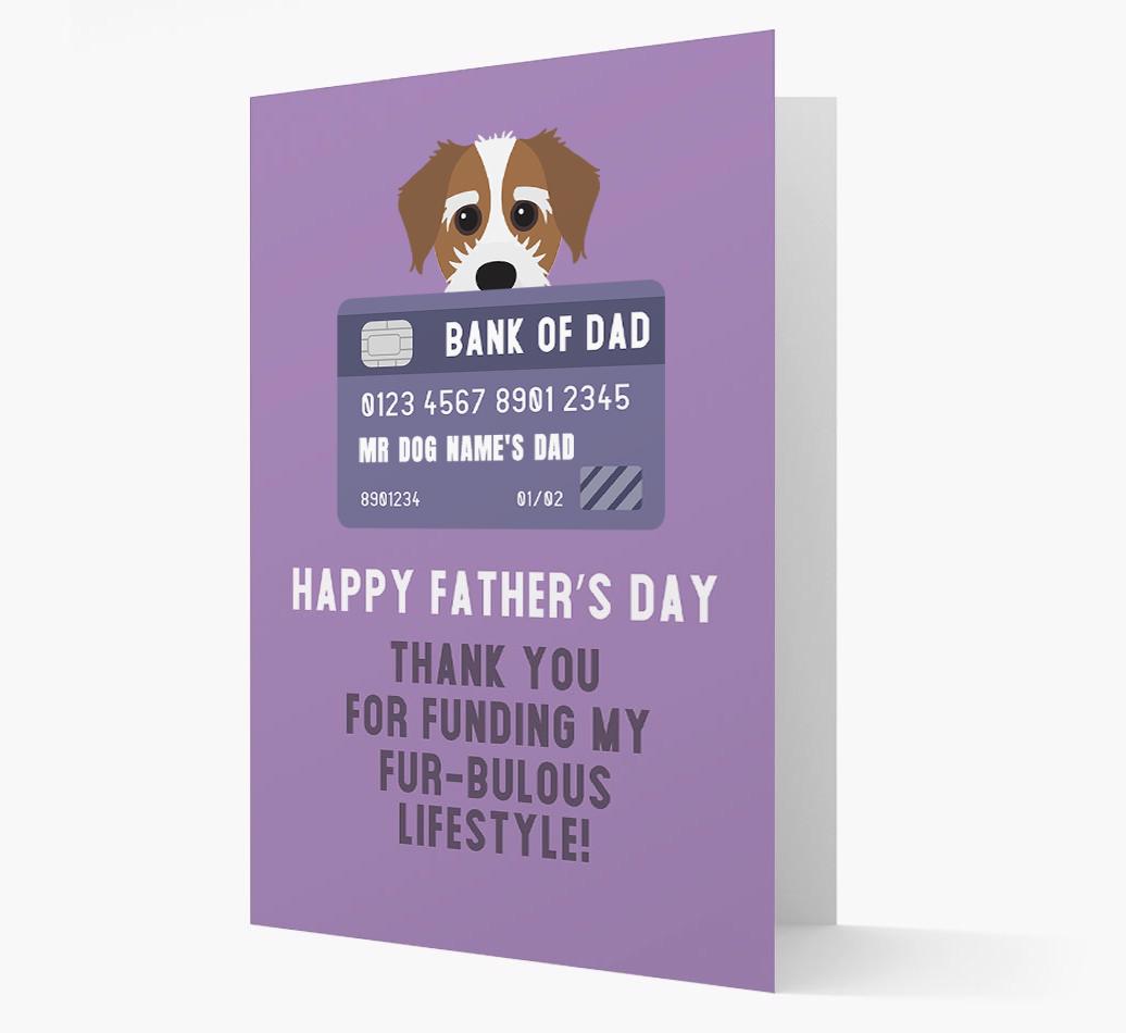 Personalised 'Bank of Dad' Card with {breedFullName} Icon