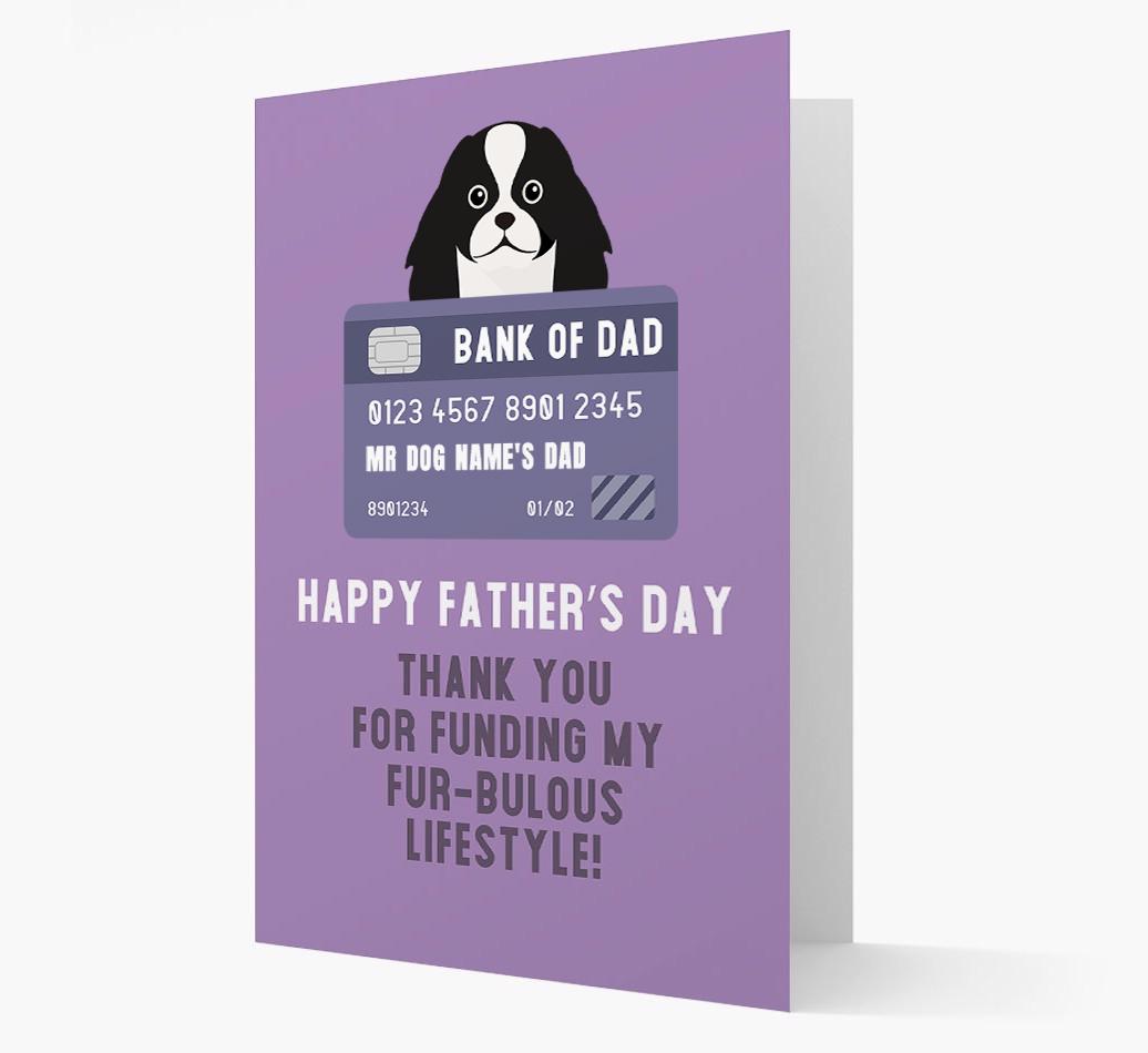Personalised 'Bank of Dad' Card with {breedFullName} Icon