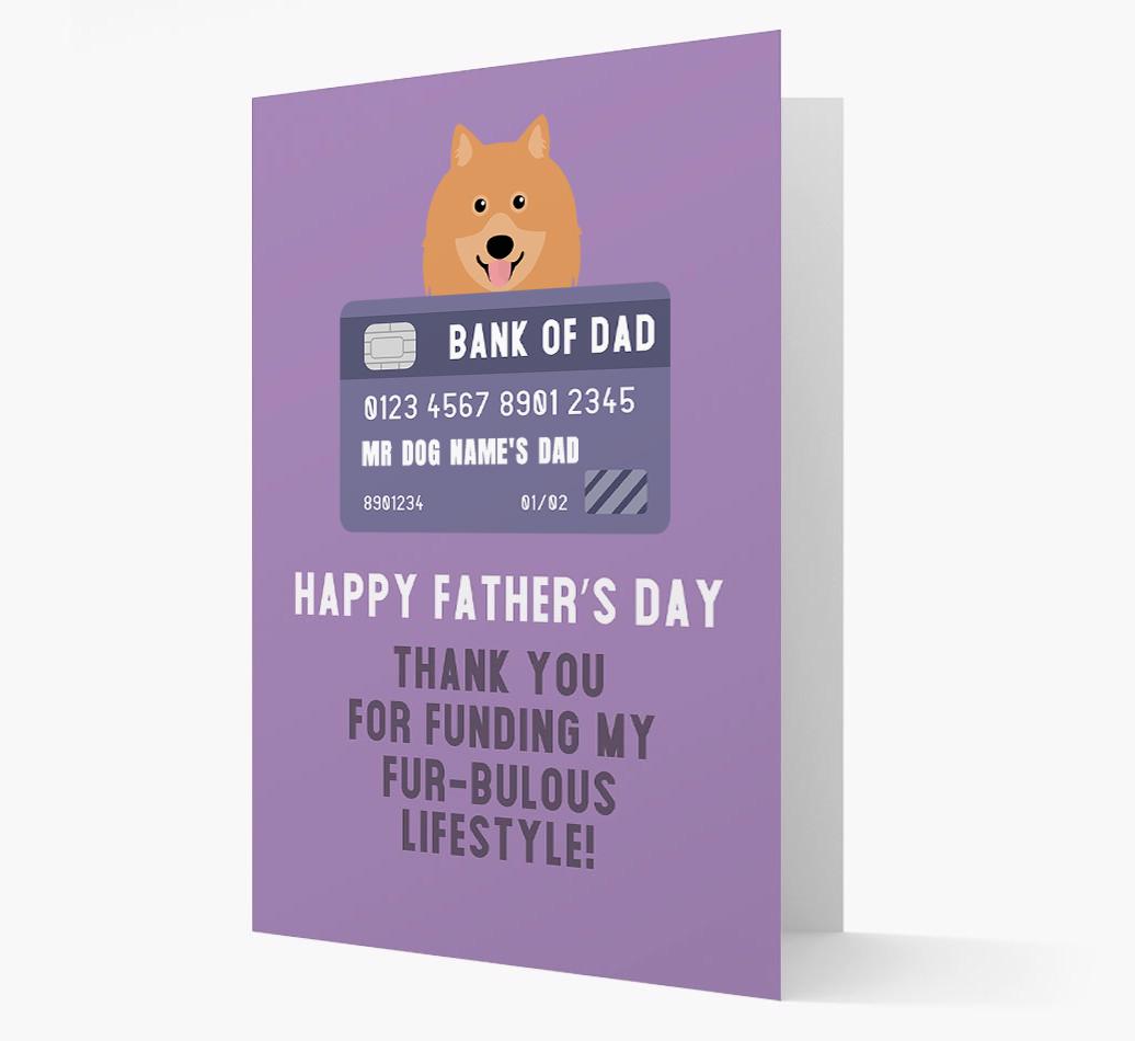 Personalised 'Bank of Dad' Card with {breedFullName} Icon