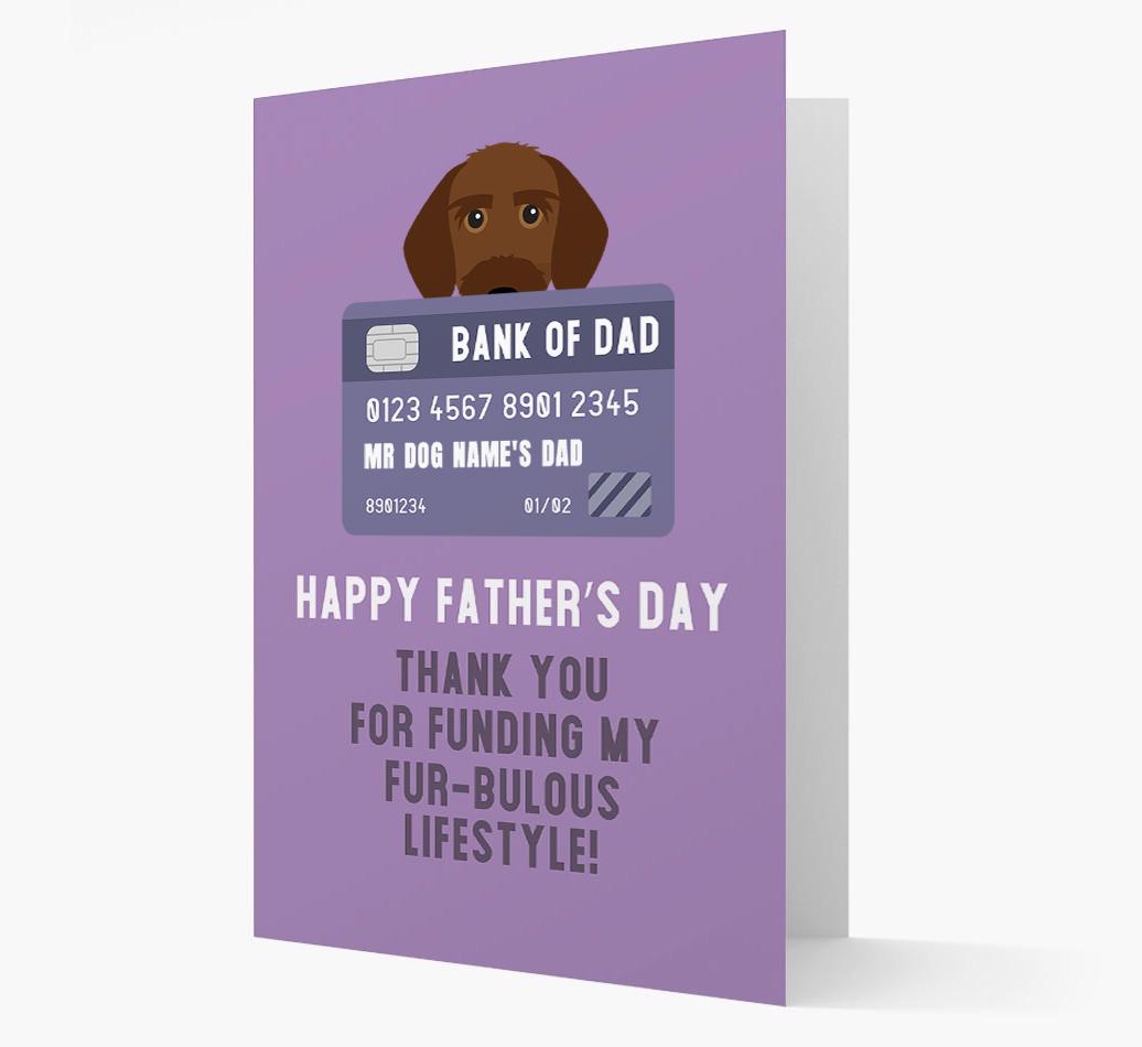 Personalised 'Bank of Dad' Card with {breedFullName} Icon