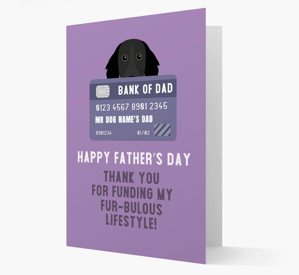 Personalised 'Bank of Dad' Card with {breedFullName} Icon