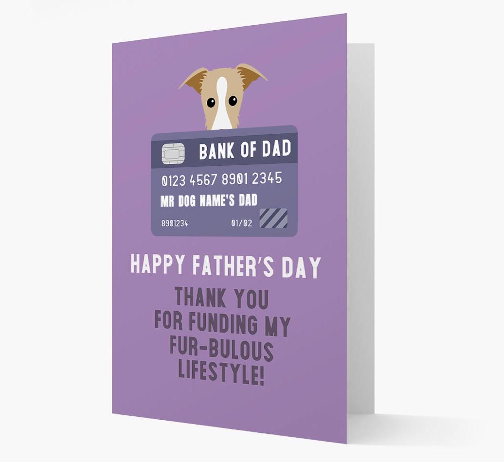 Personalised 'Bank of Dad' Card with {breedFullName} Icon