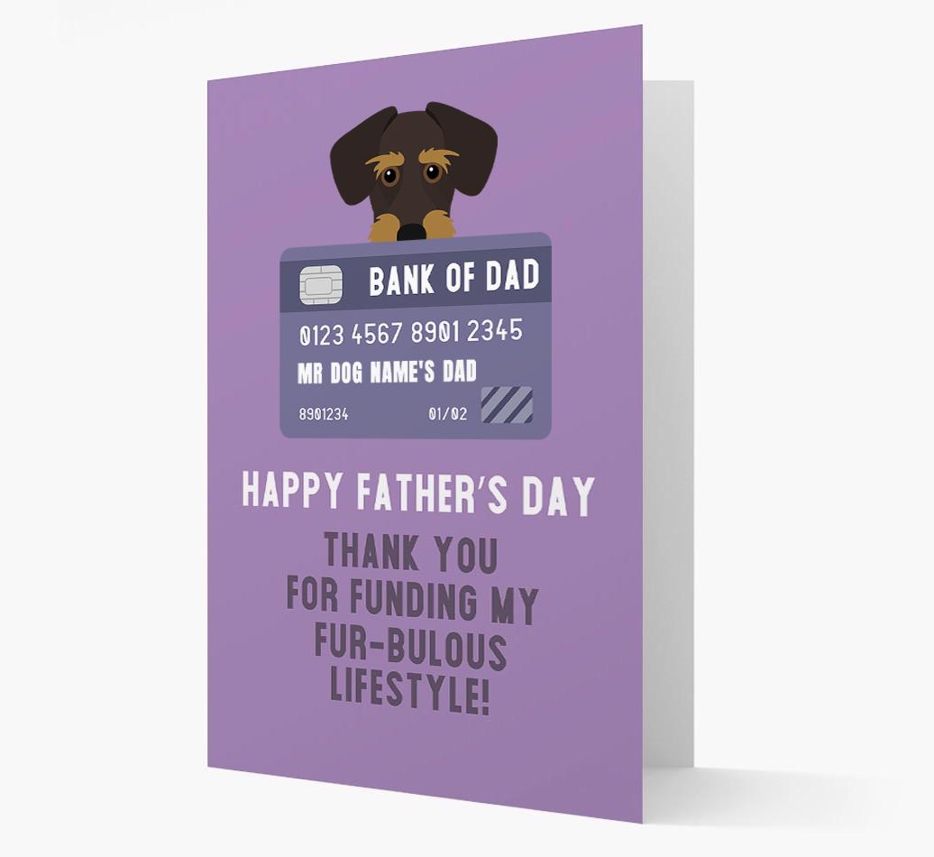 Personalised 'Bank of Dad' Card with {breedFullName} Icon
