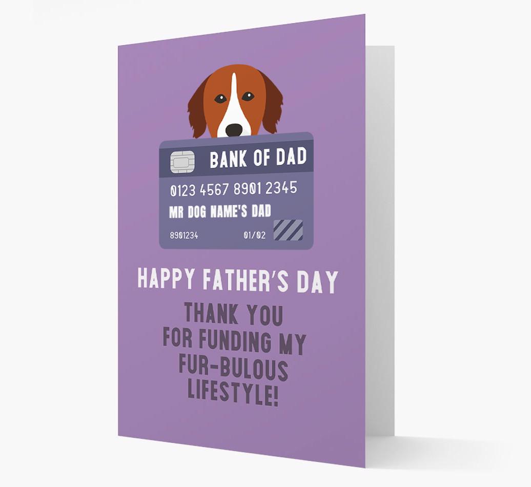 Personalised 'Bank of Dad' Card with {breedFullName} Icon