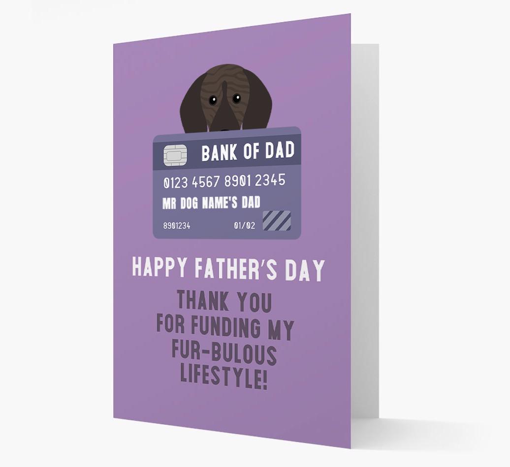 Personalised 'Bank of Dad' Card with {breedFullName} Icon