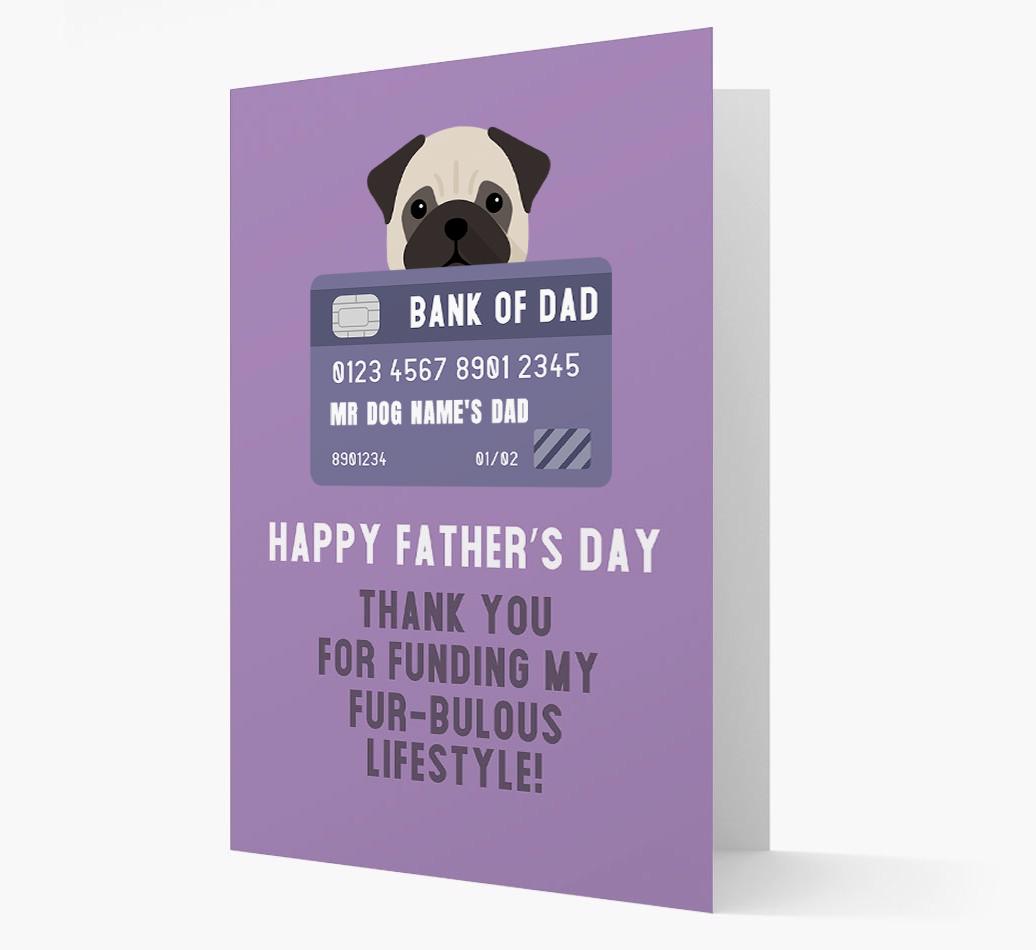 Personalised 'Bank of Dad' Card with {breedFullName} Icon
