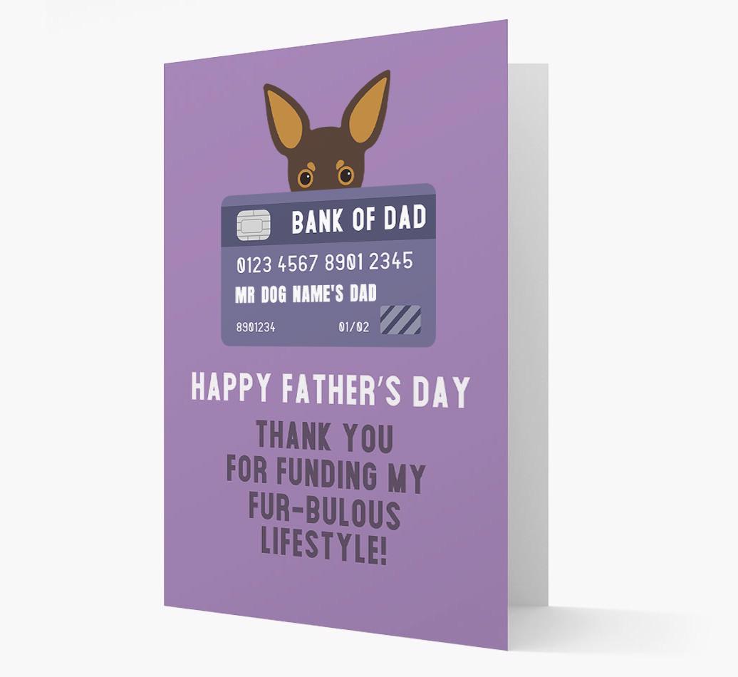 Personalised 'Bank of Dad' Card with {breedFullName} Icon
