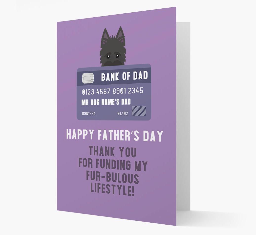 Personalised 'Bank of Dad' Card with {breedFullName} Icon