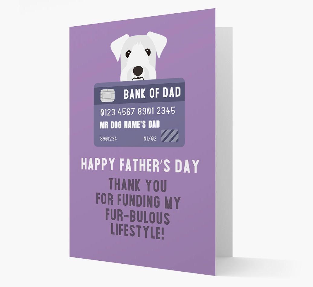 Personalised 'Bank of Dad' Card with {breedFullName} Icon