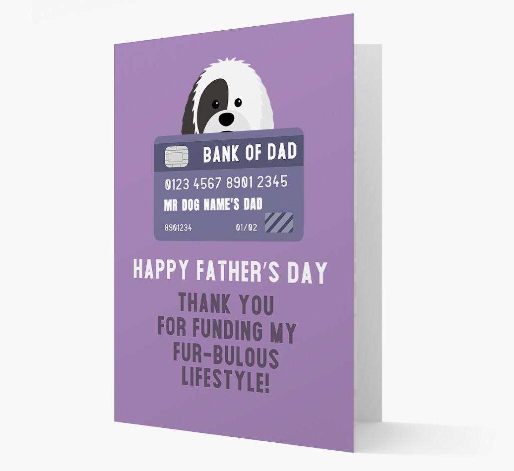 Personalised 'Bank of Dad' Card with {breedFullName} Icon