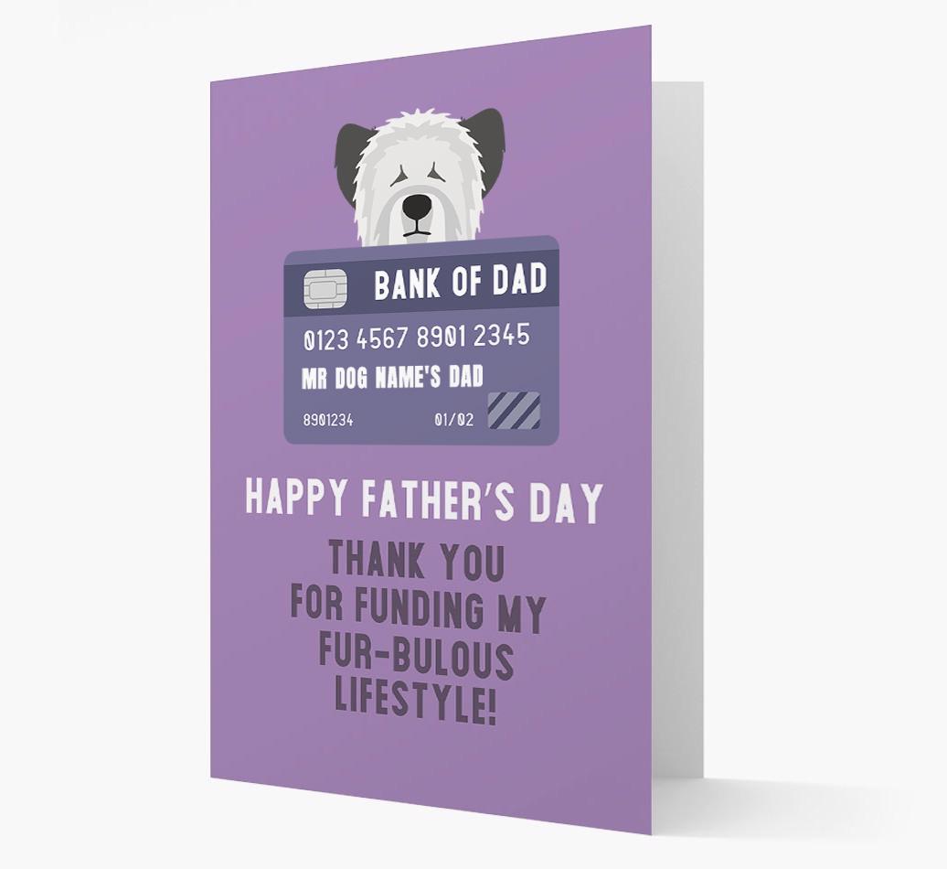 Personalised 'Bank of Dad' Card with {breedFullName} Icon