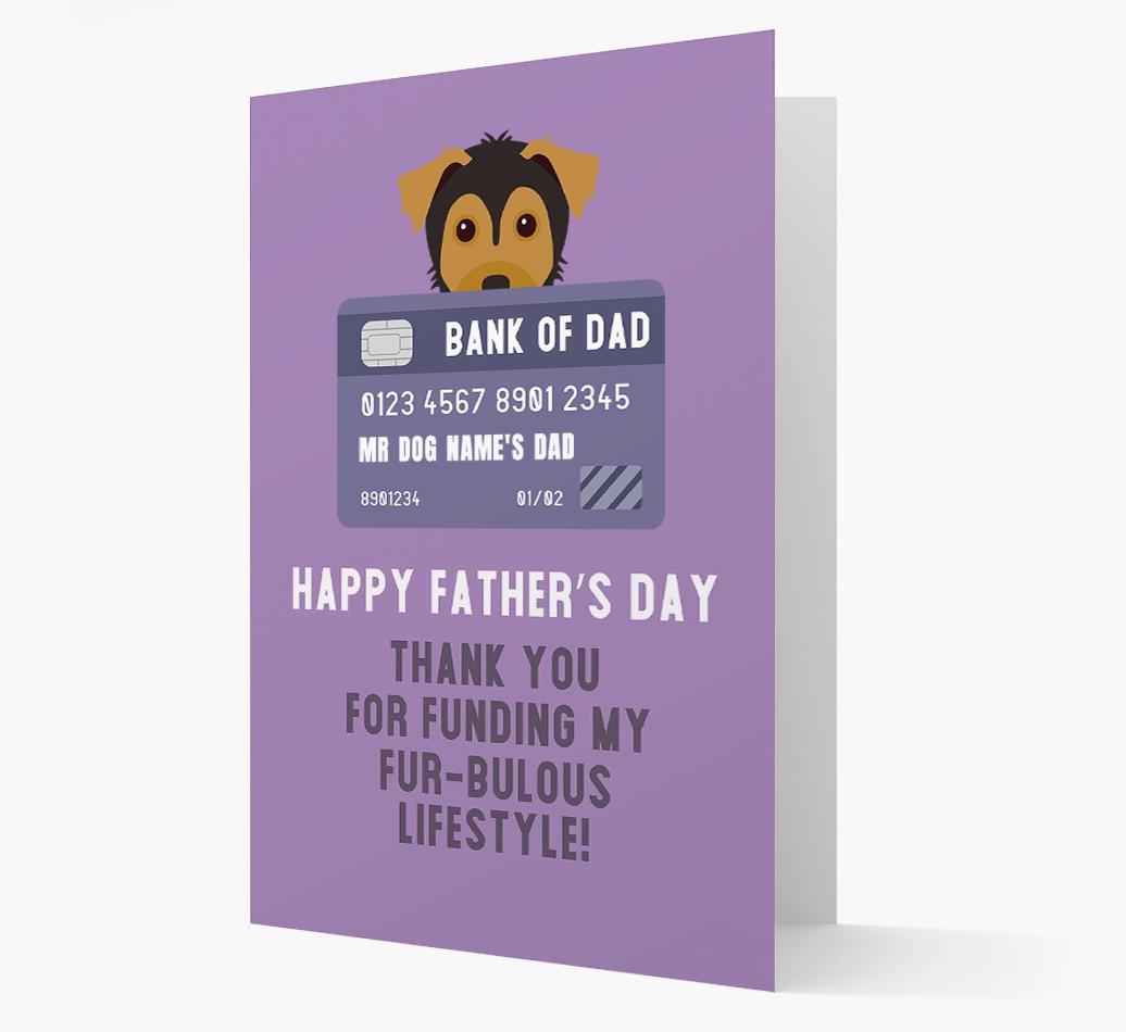 Personalised 'Bank of Dad' Card with {breedFullName} Icon