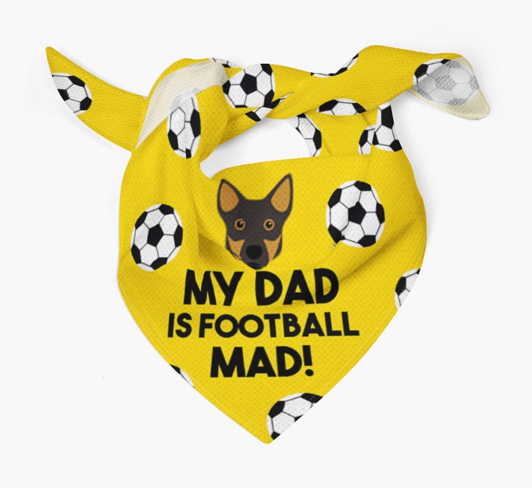 My Dad Is Football Mad : Bandana with {breedFullName} Icon