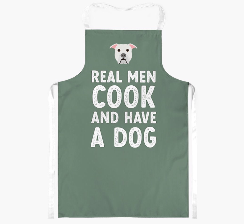 Real Men Cook and Have a Dog: Personalized {breedFullName} Apron