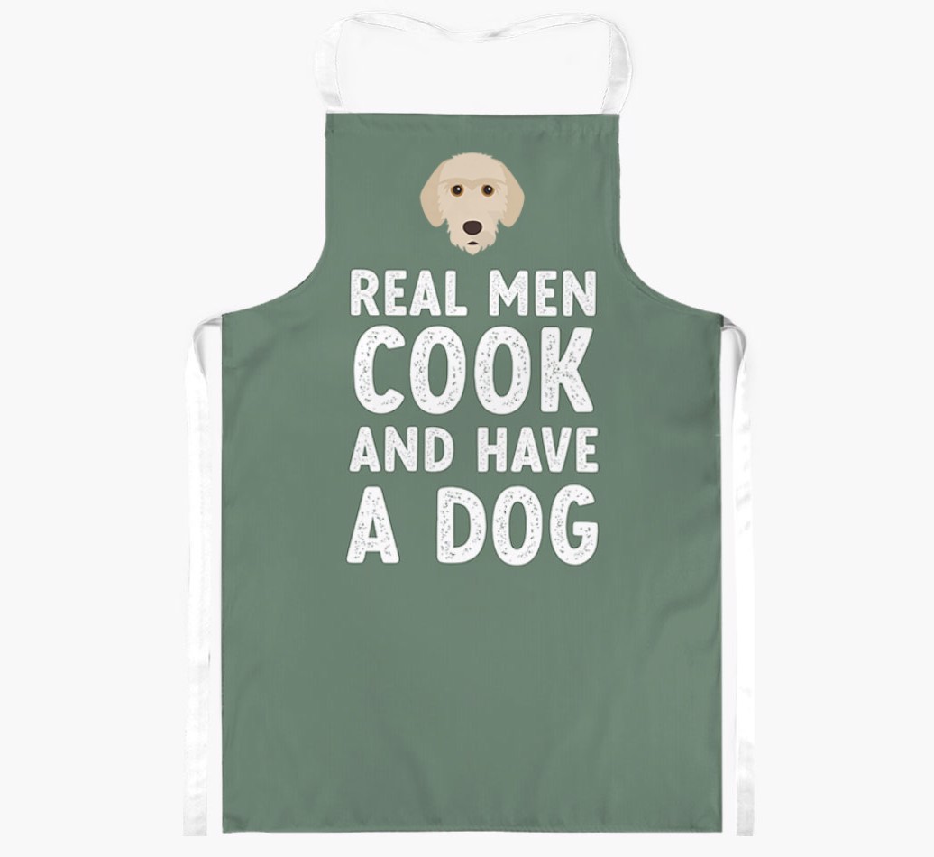 Real Men Cook and Have a Dog: Personalized {breedFullName} Apron