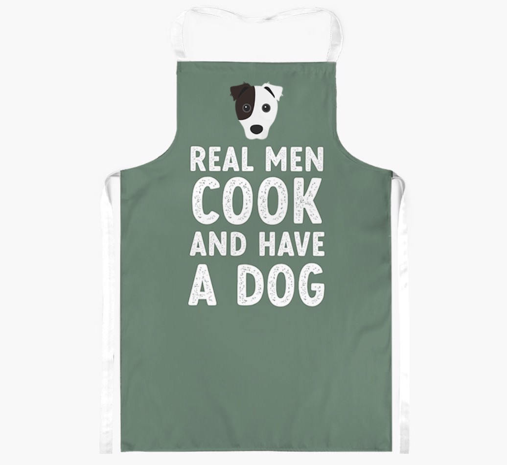 Real Men Cook and Have a Dog: Personalised {breedFullName} Apron