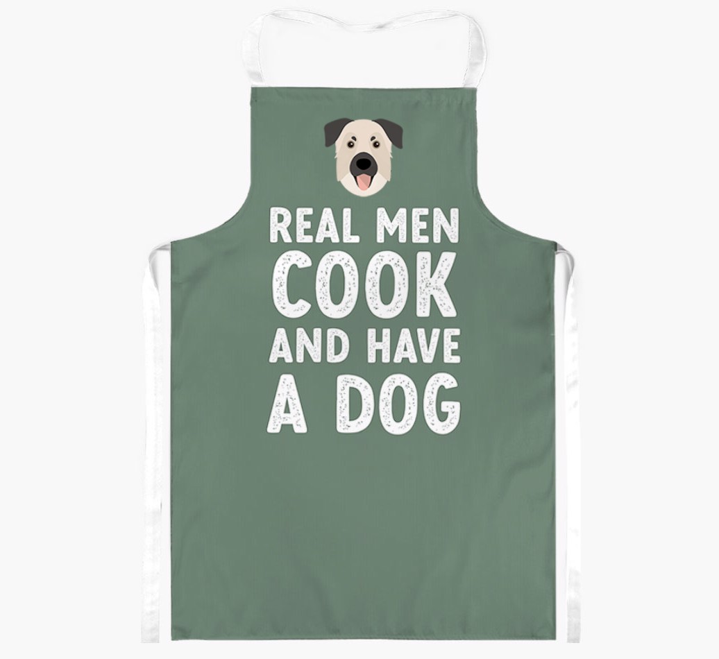 Real Men Cook and Have a Dog: Personalised {breedFullName} Apron