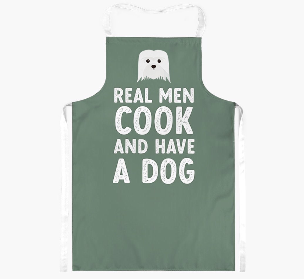 Real Men Cook and Have a Dog: Personalized {breedFullName} Apron
