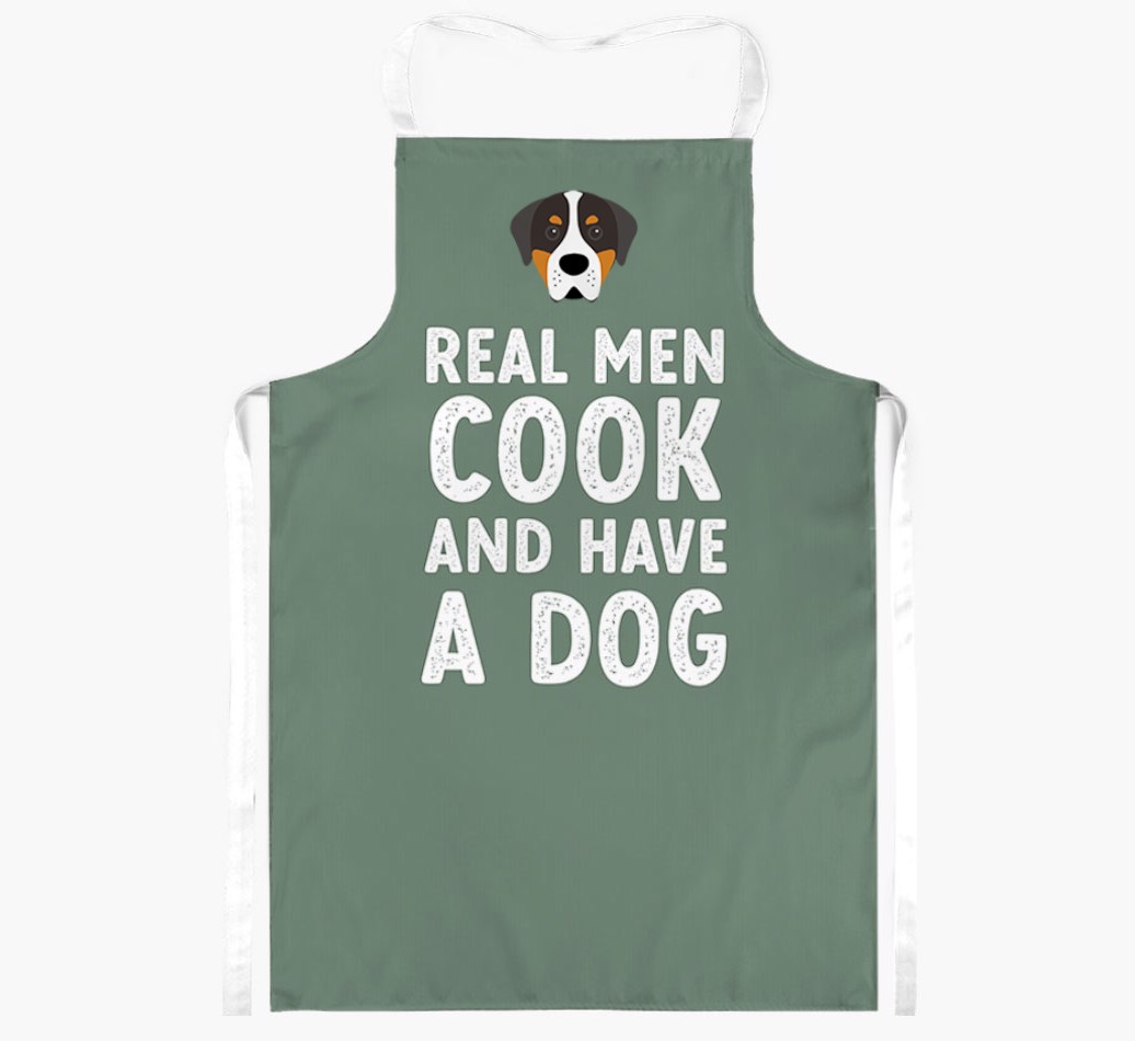 Real Men Cook and Have a Dog: Personalised {breedFullName} Apron