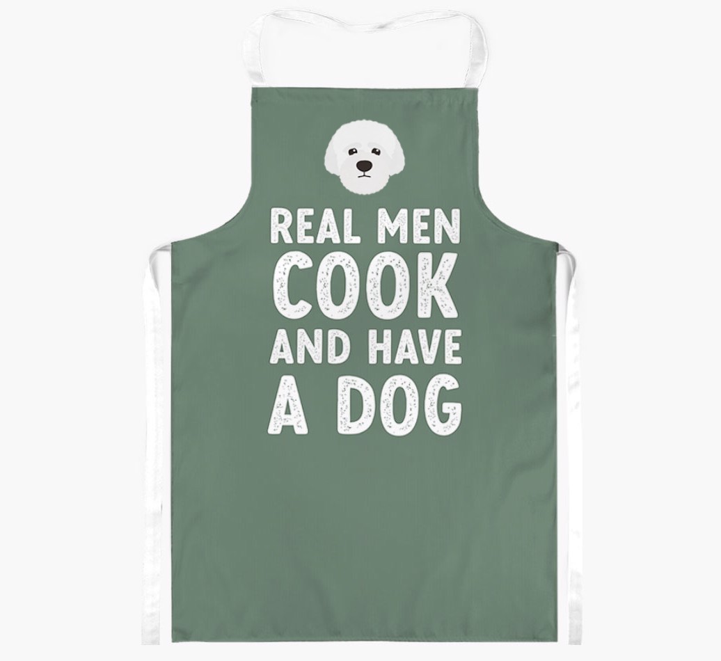 Real Men Cook and Have a Dog: Personalised {breedFullName} Apron