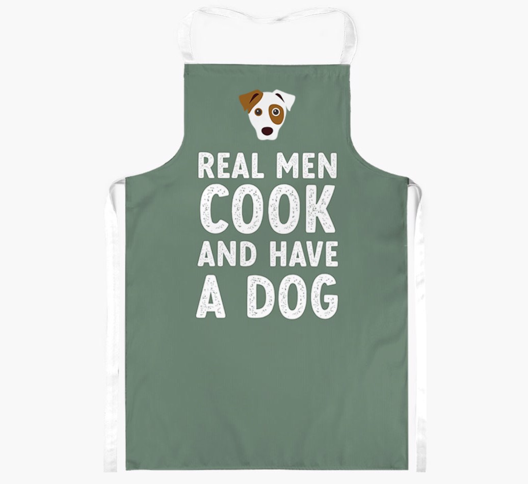 Real Men Cook and Have a Dog: Personalized {breedFullName} Apron