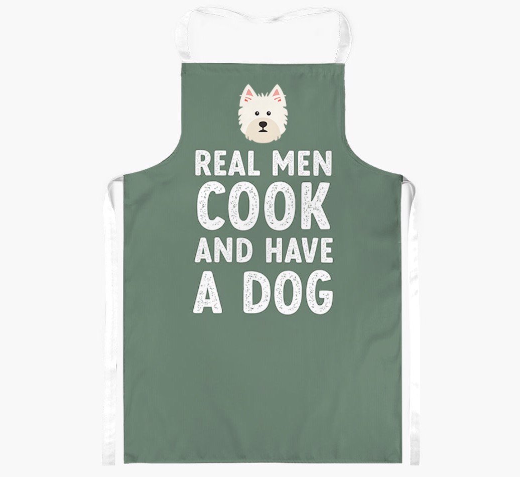 Real Men Cook and Have a Dog: Personalised {breedFullName} Apron