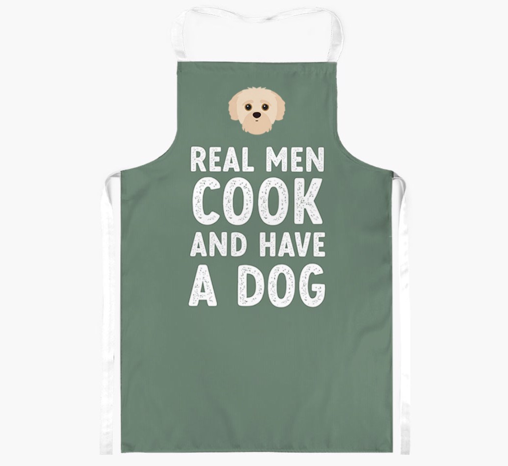 Real Men Cook and Have a Dog: Personalised {breedFullName} Apron