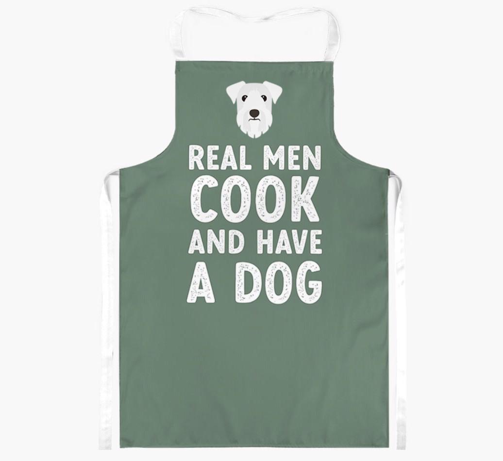 Real Men Cook and Have a Dog: Personalized {breedFullName} Apron