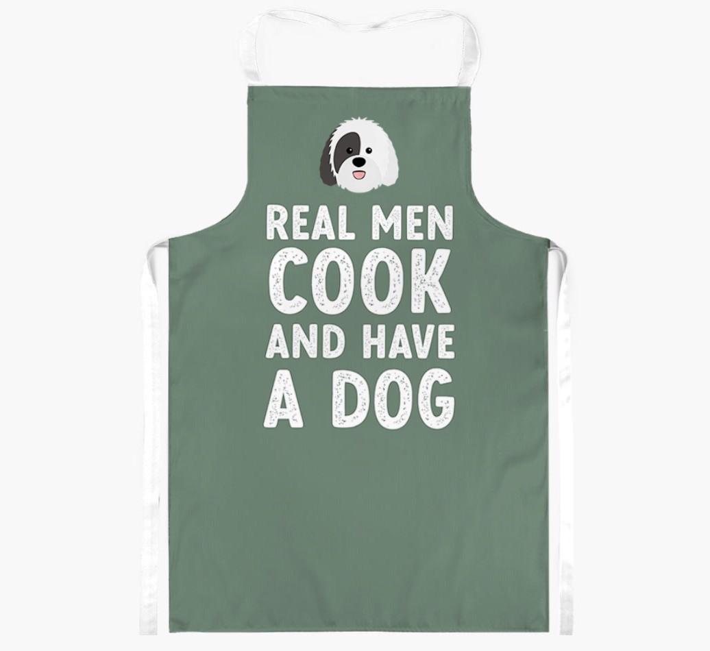 Real Men Cook and Have a Dog: Personalized {breedFullName} Apron