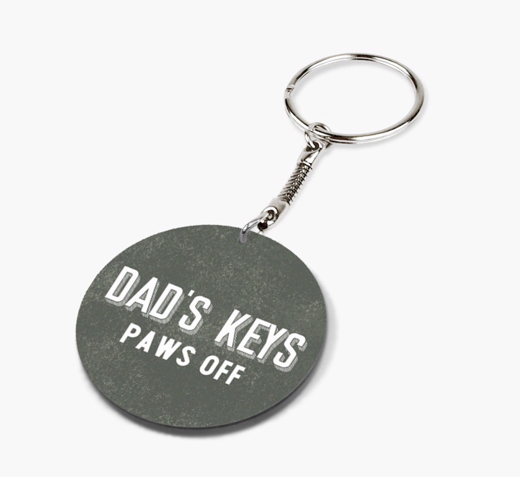 Double-sided 'Dad's Keys' keychain