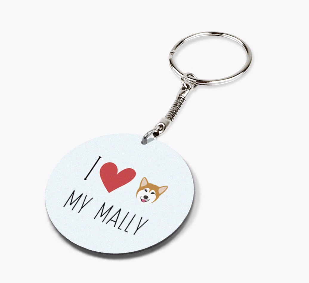 I Love My: Personalized Double-sided {breedFullName} keychain