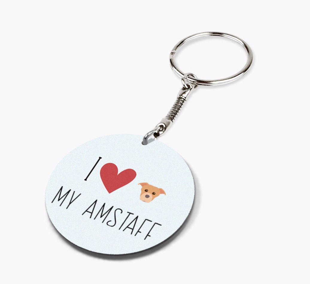 I Love My: Personalized Double-sided {breedFullName} keychain