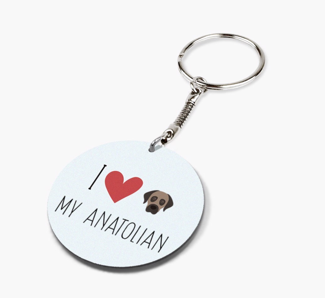 I Love My: Personalized Double-sided {breedFullName} keychain
