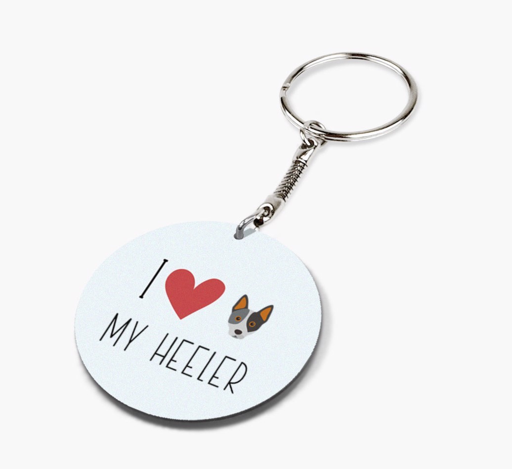 I Love My: Personalized Double-sided {breedFullName} keychain