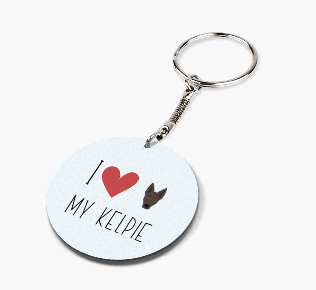 I Love My: Personalized Double-sided {breedFullName} keychain