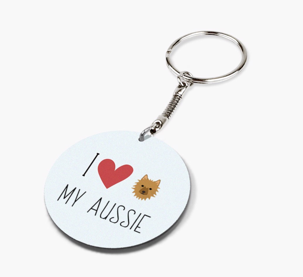 I Love My: Personalized Double-sided {breedFullName} keychain