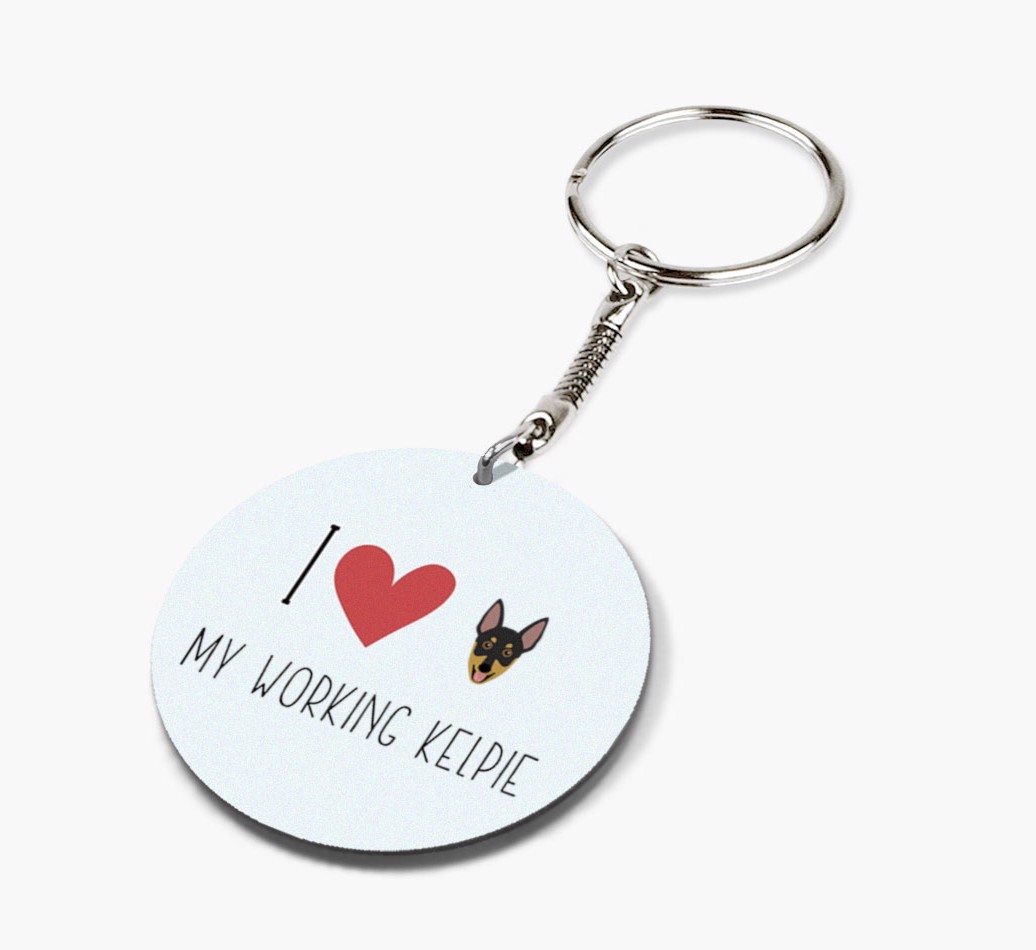 I Love My: Personalized Double-sided {breedFullName} keychain