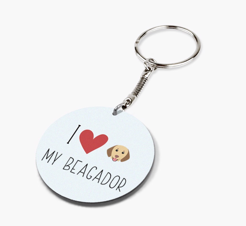 I Love My: Personalized Double-sided {breedFullName} keychain