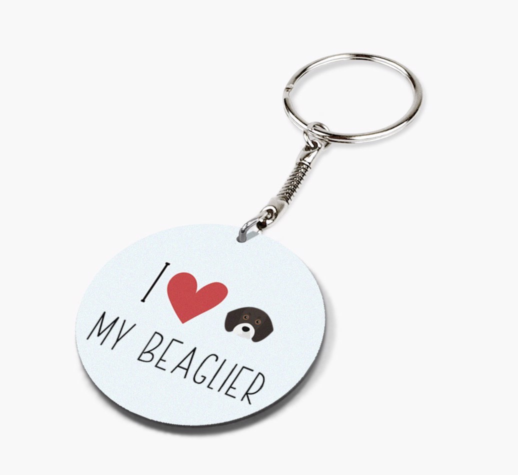 I Love My: Personalized Double-sided {breedFullName} keychain