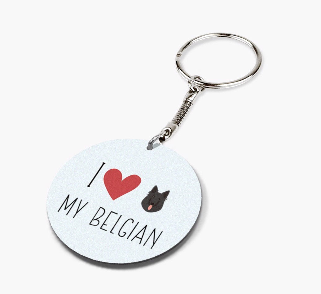 I Love My: Personalized Double-sided {breedFullName} keychain