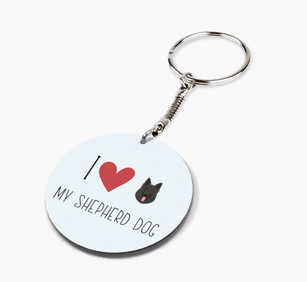 I Love My: Personalized Double-sided {breedFullName} keychain