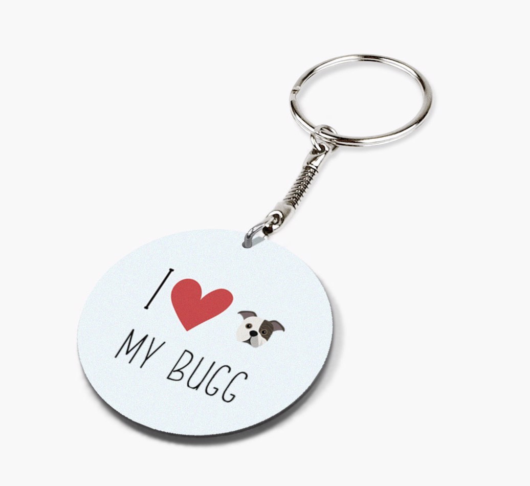 I Love My: Personalized Double-sided {breedFullName} keychain