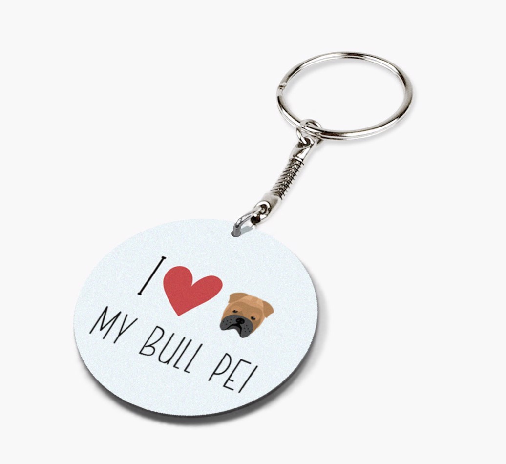 I Love My: Personalized Double-sided {breedFullName} keychain
