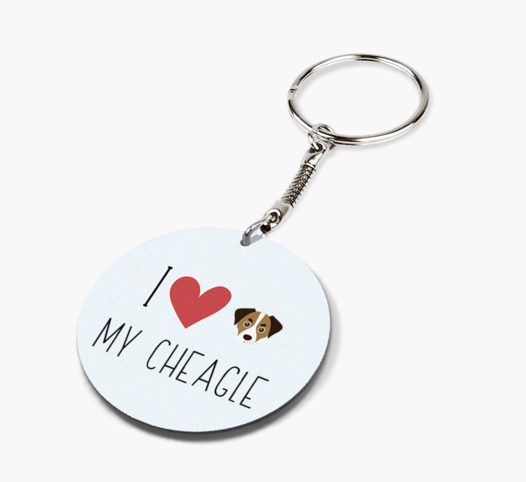 I Love My: Personalized Double-sided {breedFullName} keychain