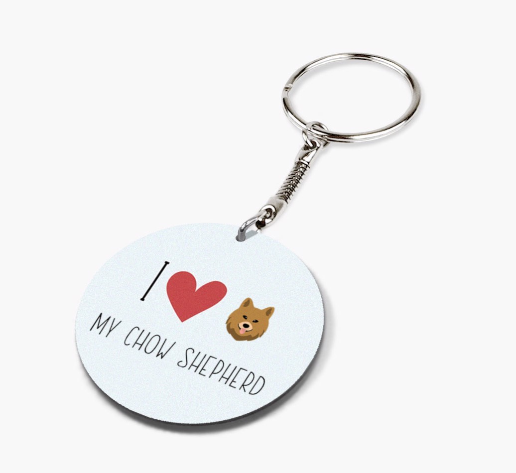 I Love My: Personalized Double-sided {breedFullName} keychain