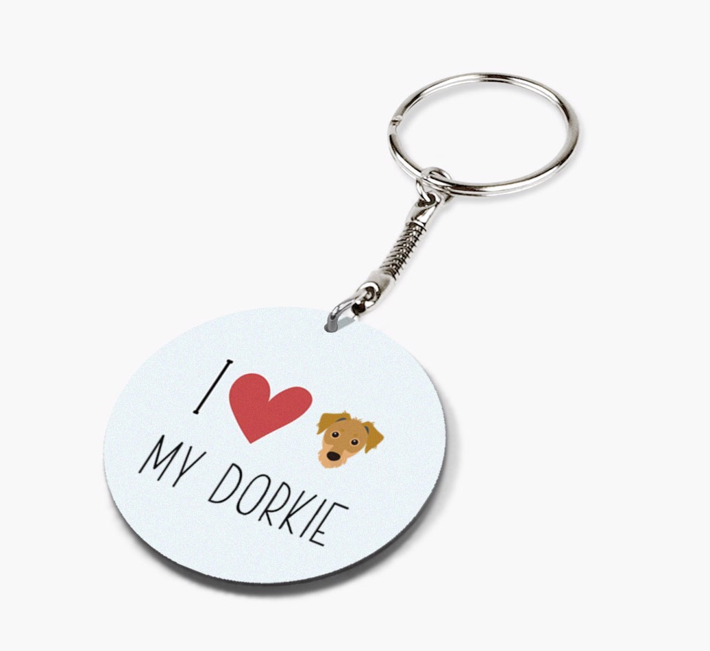 I Love My: Personalized Double-sided {breedFullName} keychain