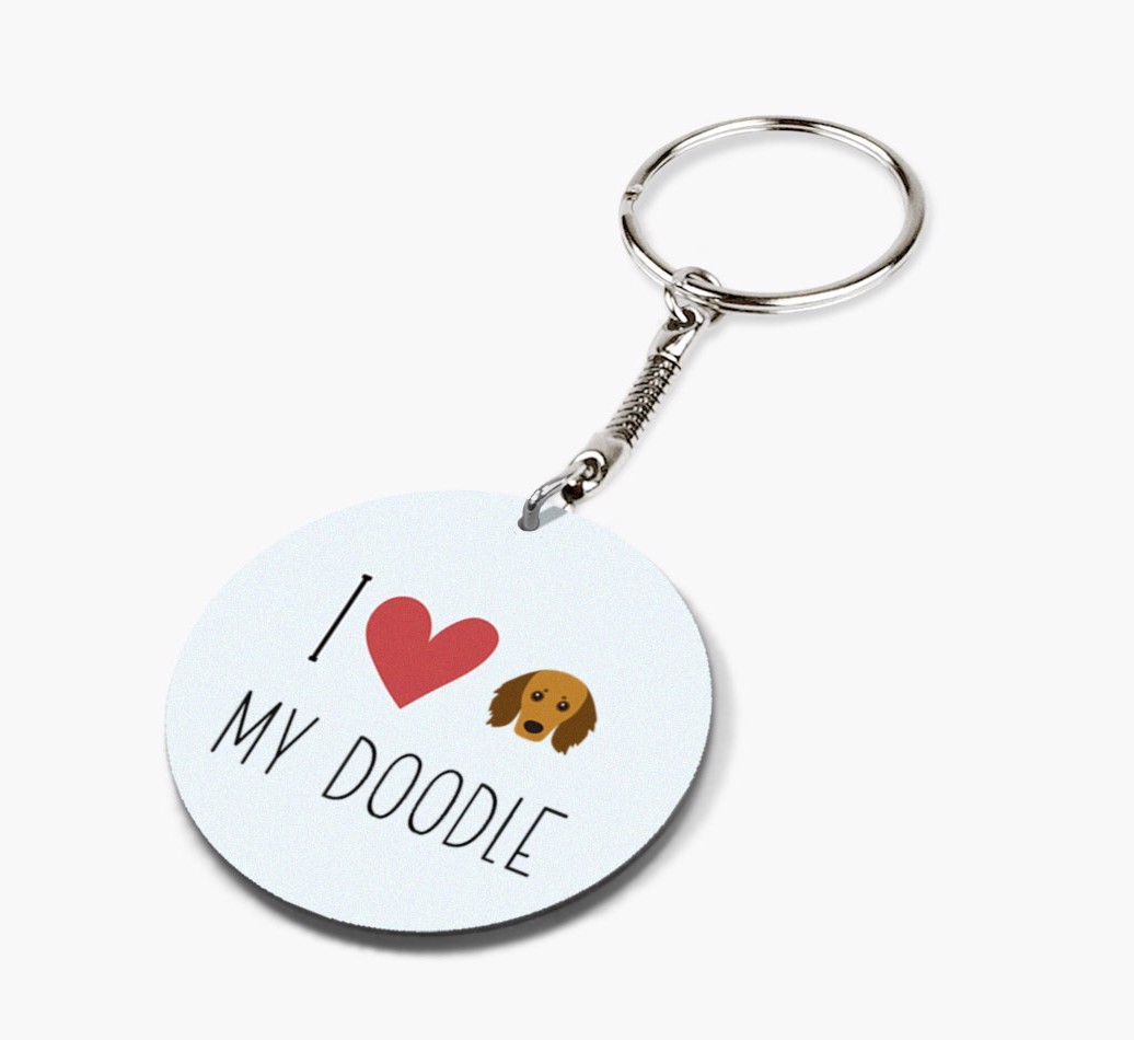 I Love My: Personalized Double-sided {breedFullName} keychain